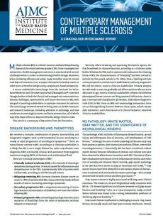Contemporary Management of Multiple Sclerosis: A Stakeholder Interchange Report