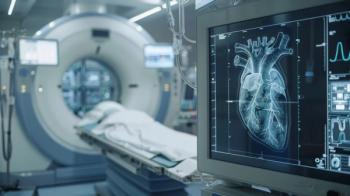 Advanced computed tomography (CT) scanner in a hospital room displaying a detailed scan of a human heart on the monitor. | Image credit: doraclub - stock.adobe.com