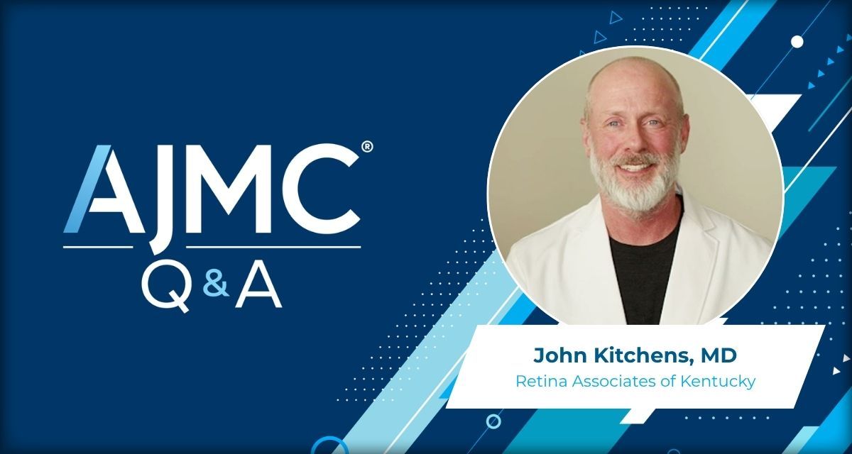 Headshot of John Kitchens, MD, on AJMC branded Q&A background