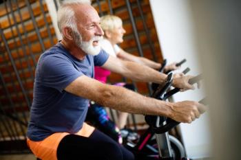 Older people exercising