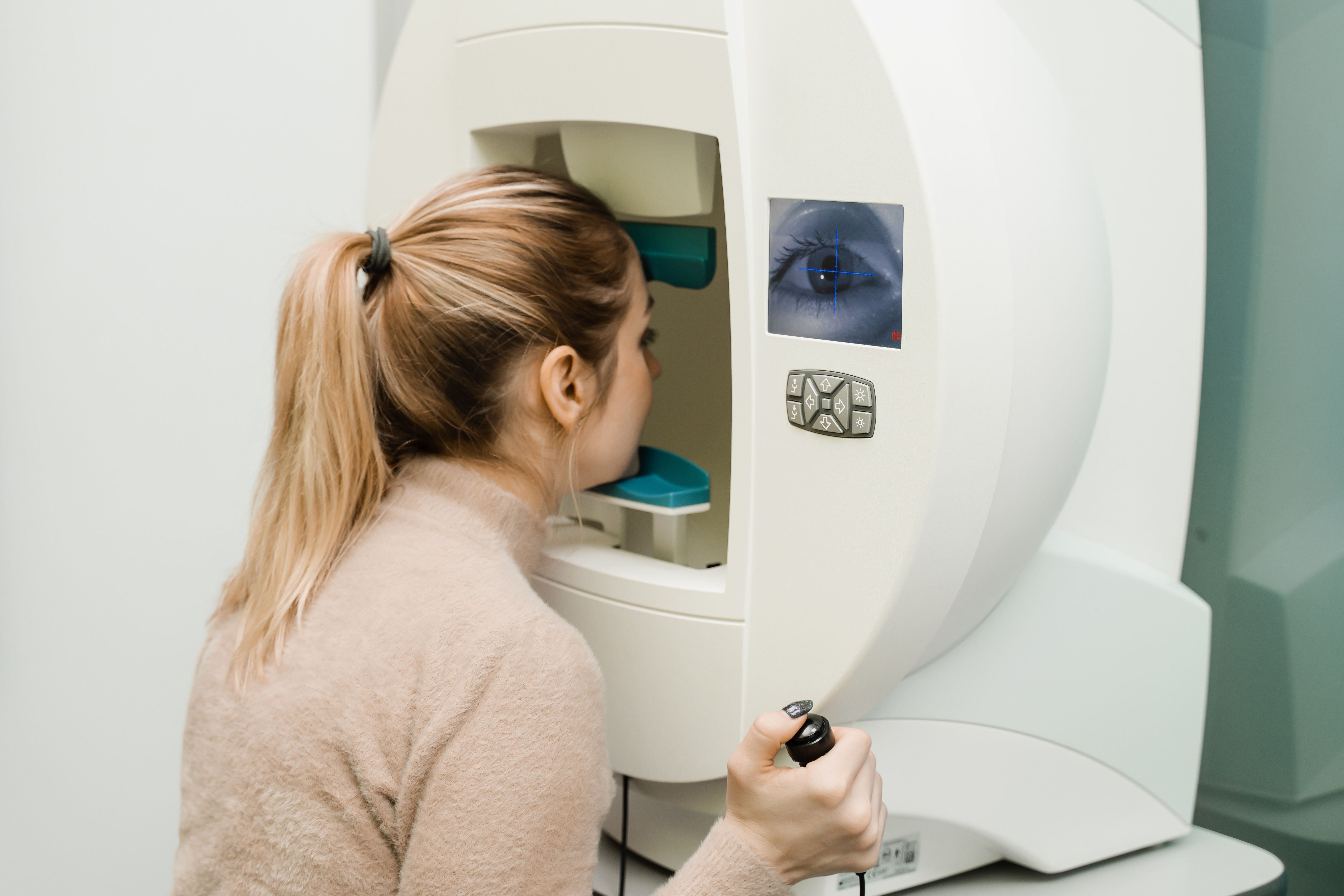 Woman taking eye exam | Image credit: Rabizo Anatolii - stock.adobe.com