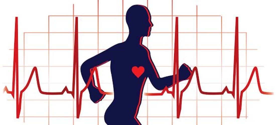 Graphic representing a person exercising