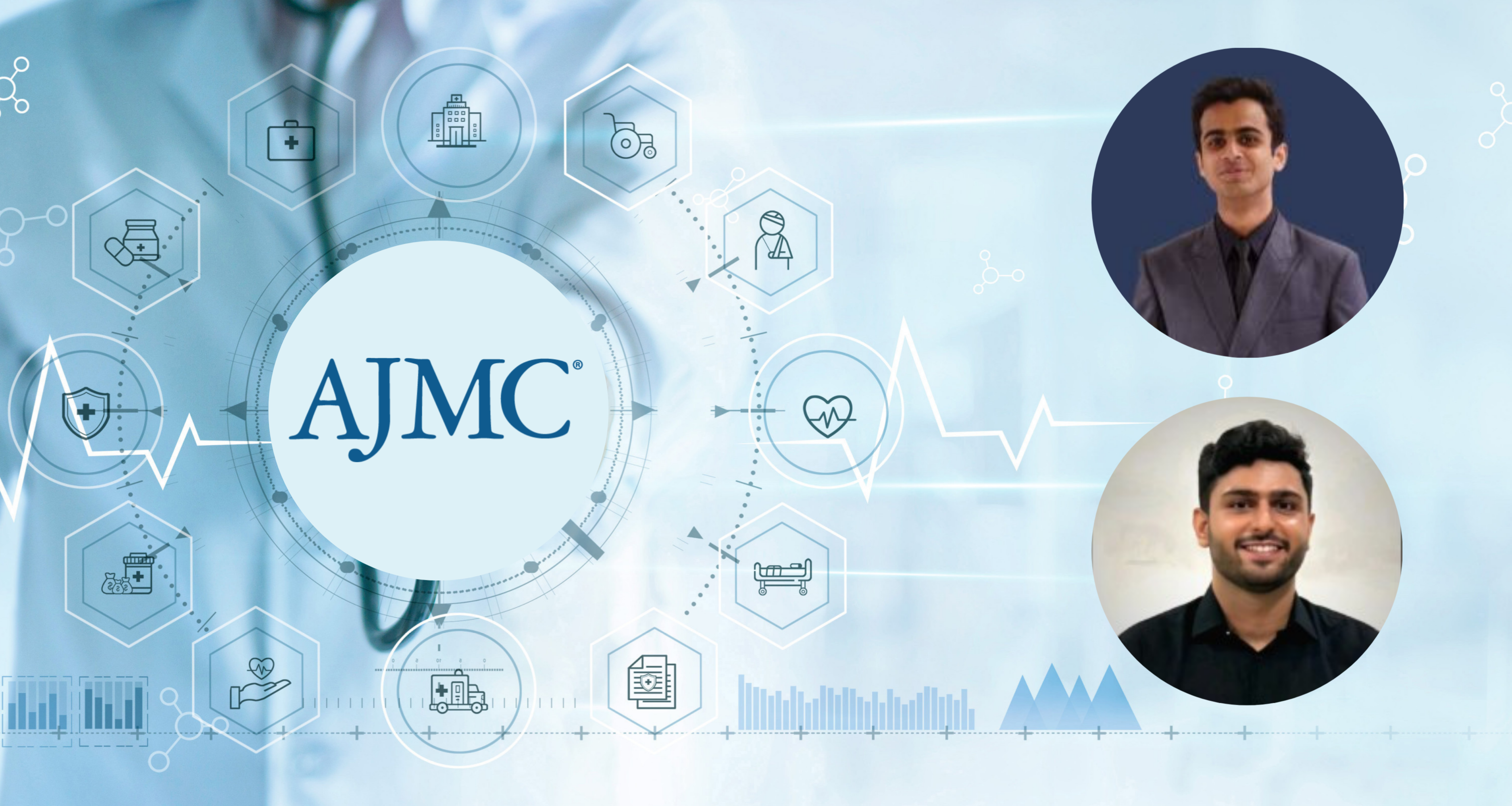AJMC interview with Ali Shan Hafeez and Dr Abdul Rafae Faisal | Background image credit: ipopba - stock.adobe.com