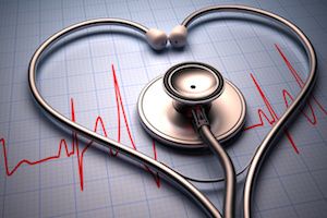 Image of a stethoscope in the shape of a heart