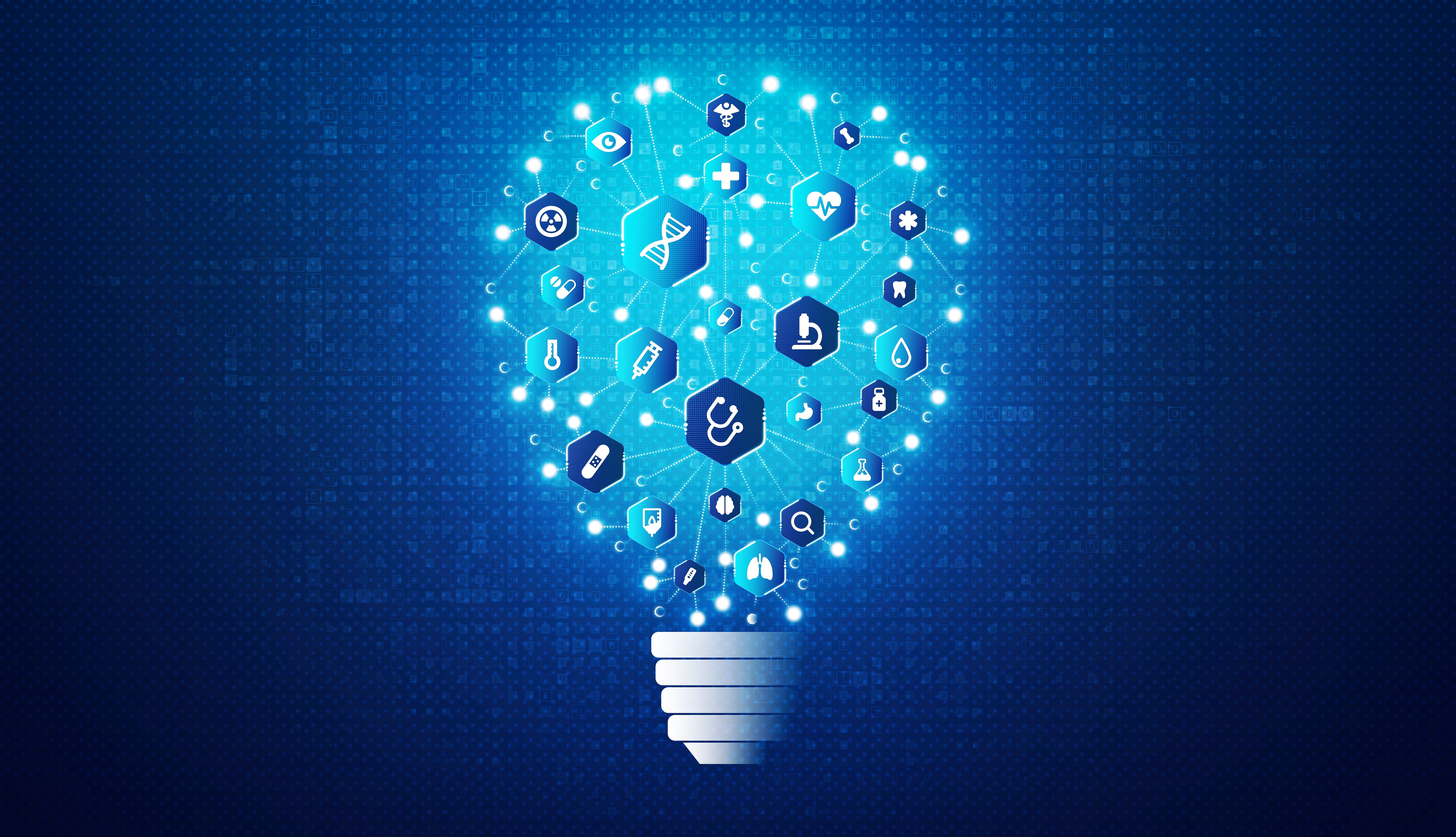 Clinical research graphic shaped like lightbulb | image credit: ArtemisDiana – stock.adobe.com