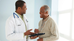 Black patient and doctor.