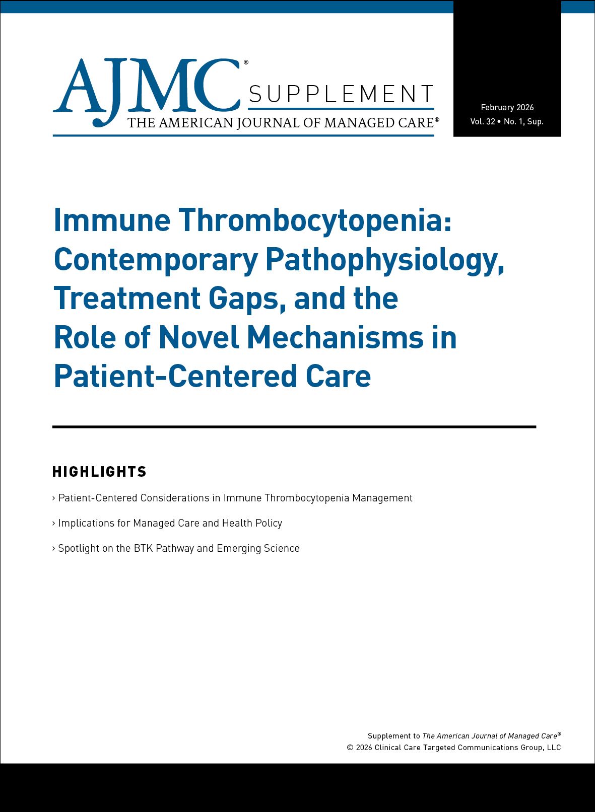<![CDATA[Immune Thrombocytopenia: Contemporary Pathophysiology, Treatment Gaps, and the Role of Novel Mechanisms in Patient-Centered Care]]>