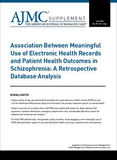 Association Between Meaningful Use of Electronic Health Records and Patient Health Outcomes in Schizophrenia: A Retrospective Database Analysis