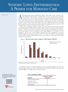 Systemic Lupus Erythematosus: A Primer for Managed Care