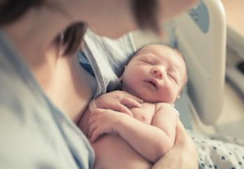 Mother holding baby