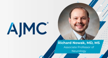Headshot of Richard Nowak, MD, MS, on AJMC branded background