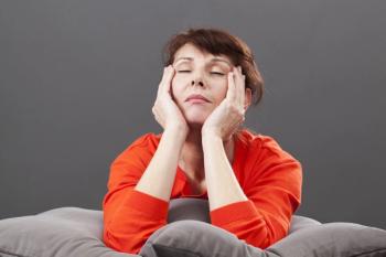Woman having a hot flash