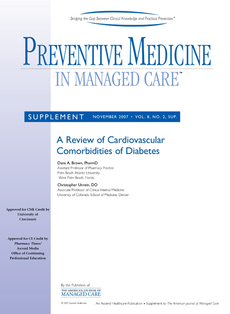 Preventive Medicine in Managed Care - A Review of Cardiovascular Comorbidities of Diabetes