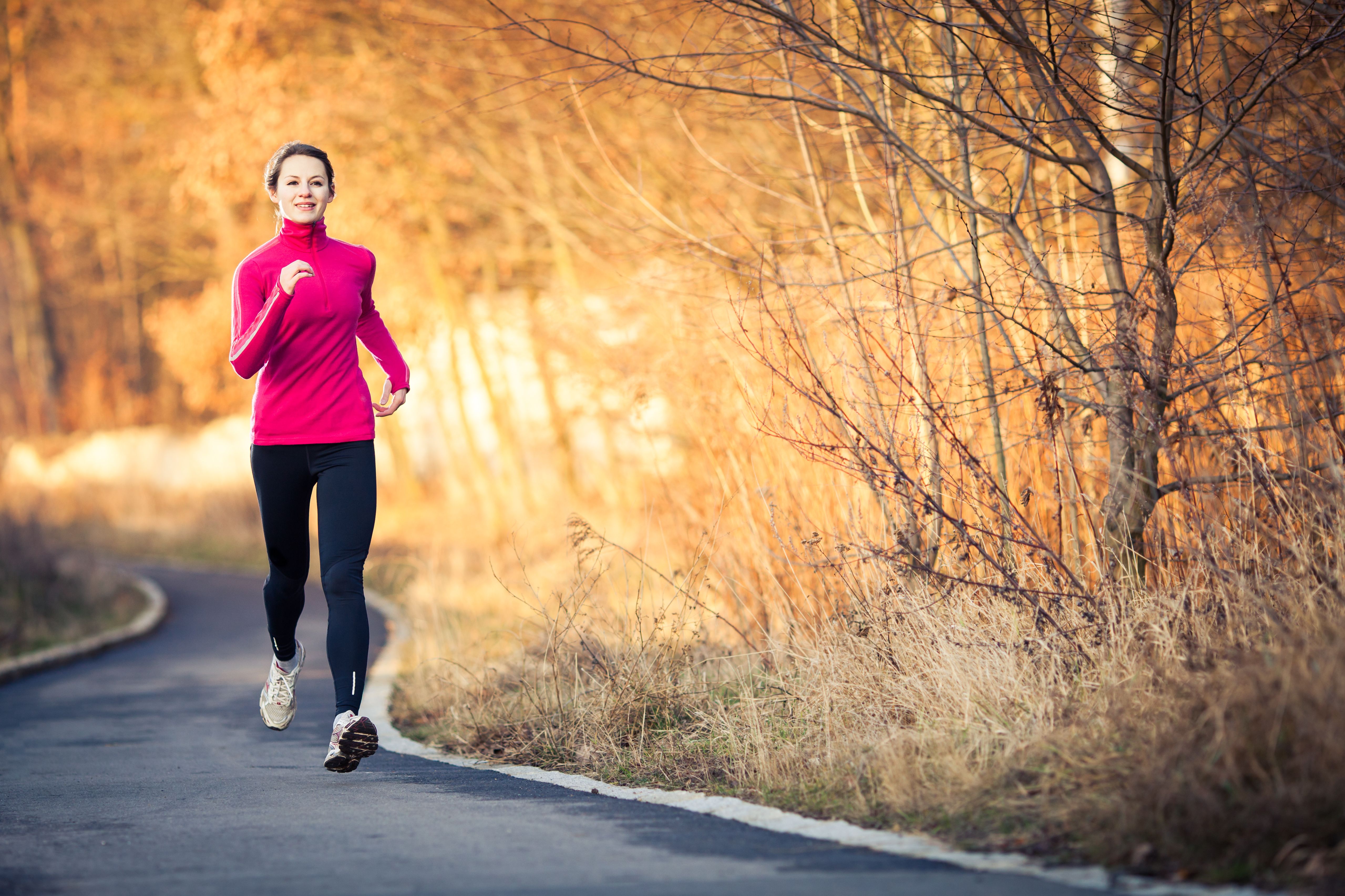 Woman out for a run