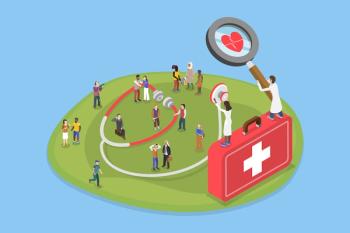 Artwork of a population with a doctor's bag and stethoscope to indicate community health and social determinants of health | Image credit: TarikVision - stock.adobe.com