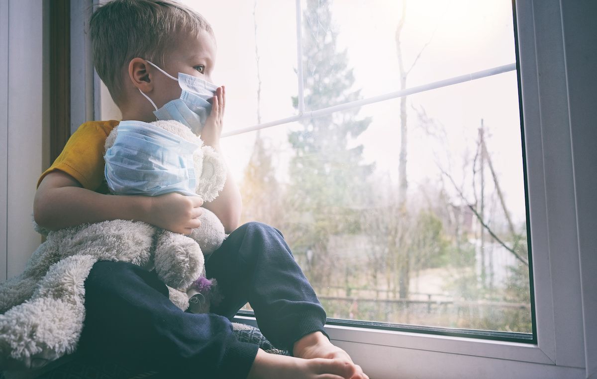 child wearing face mask with covid | Image credit: Gargonia. - stock.adobe.com