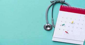 Image of a calendar and stethoscope