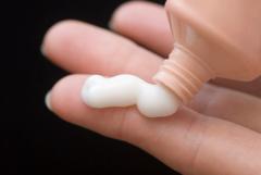 Cream on skin
