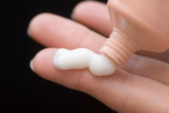 Cream on skin