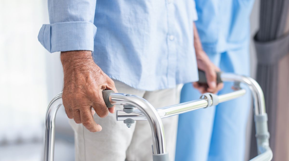 man with mulitple sclerosis and walker | Image credit: chartphoto - stock.adobe.com