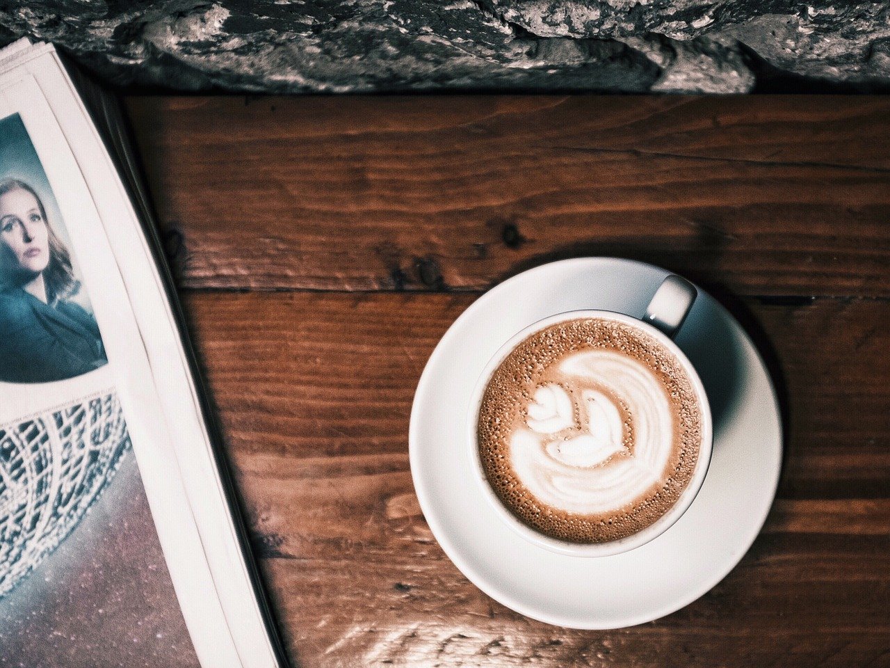 Picture of coffee and newspaper