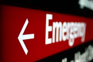 Emergency department sign