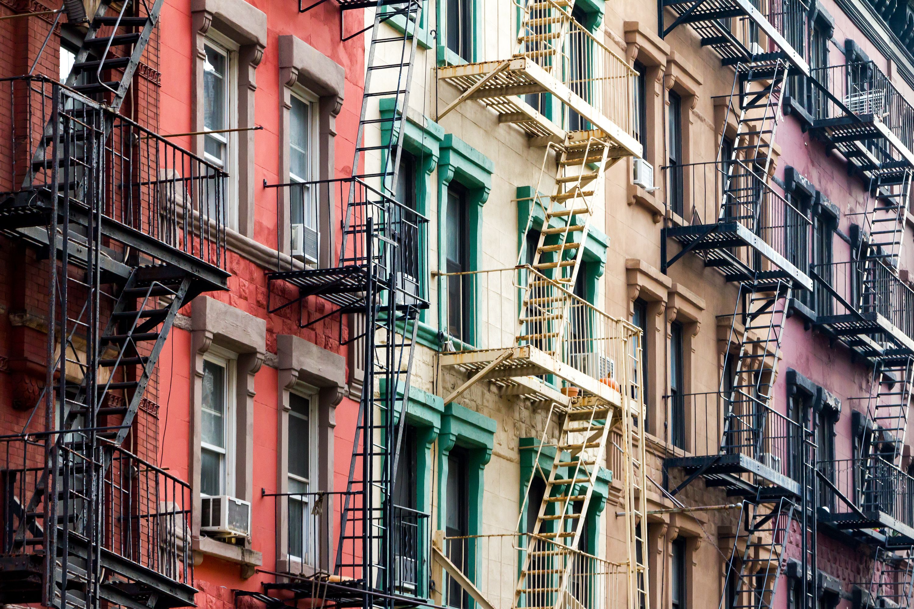 apartment buildings