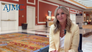 Fran Gregory, PharmD, MBA, sitting for a video interview