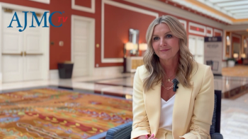 Fran Gregory, PharmD, MBA, sitting for a video interview