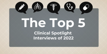 Graphic with the words "Top 5 Clinical Spotlight Interviews of 2022"