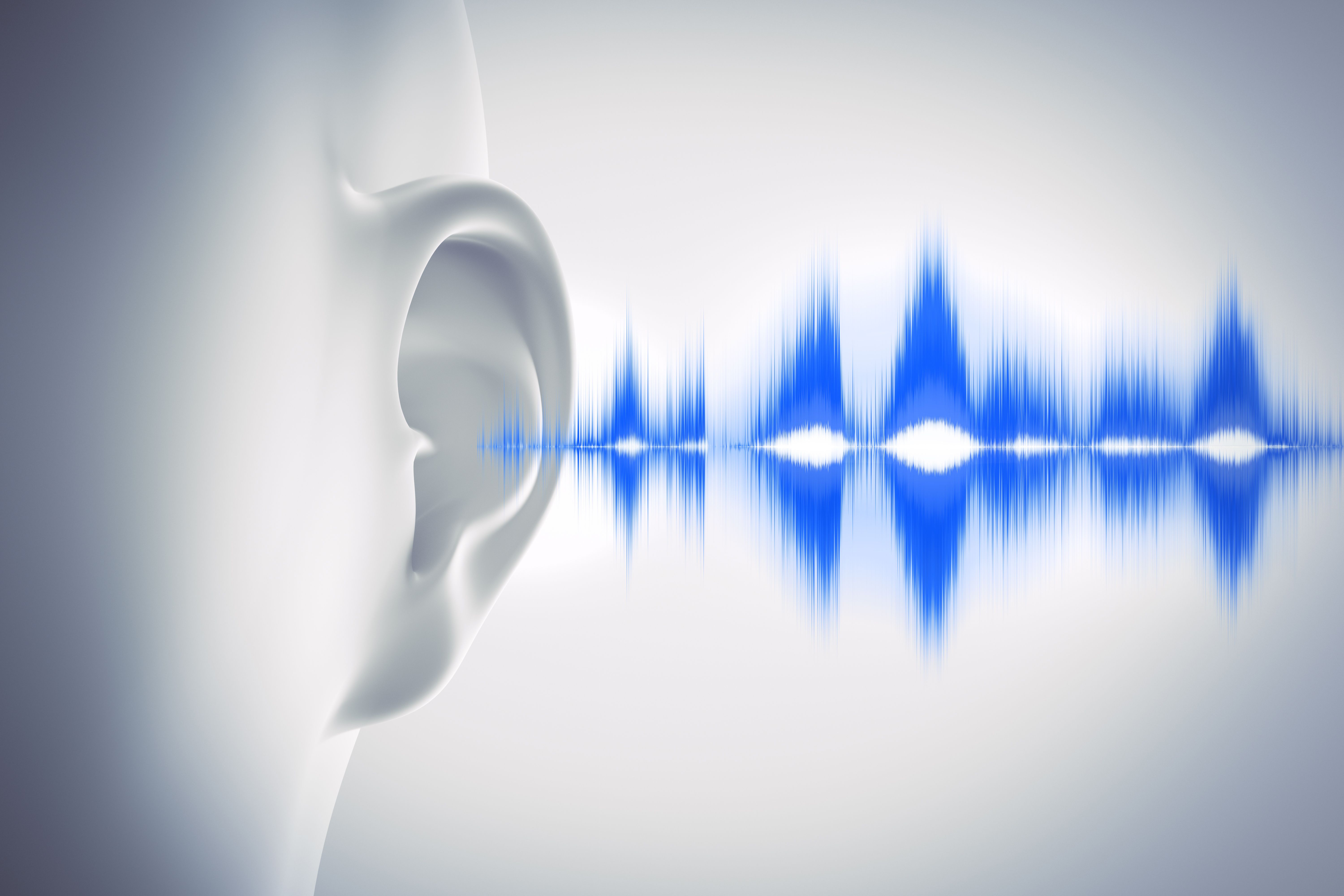 graphic of soundwaves going into ear