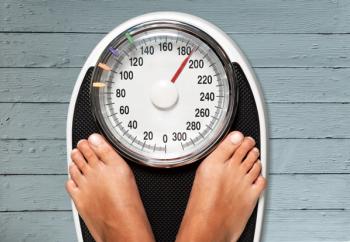 person standing on scale