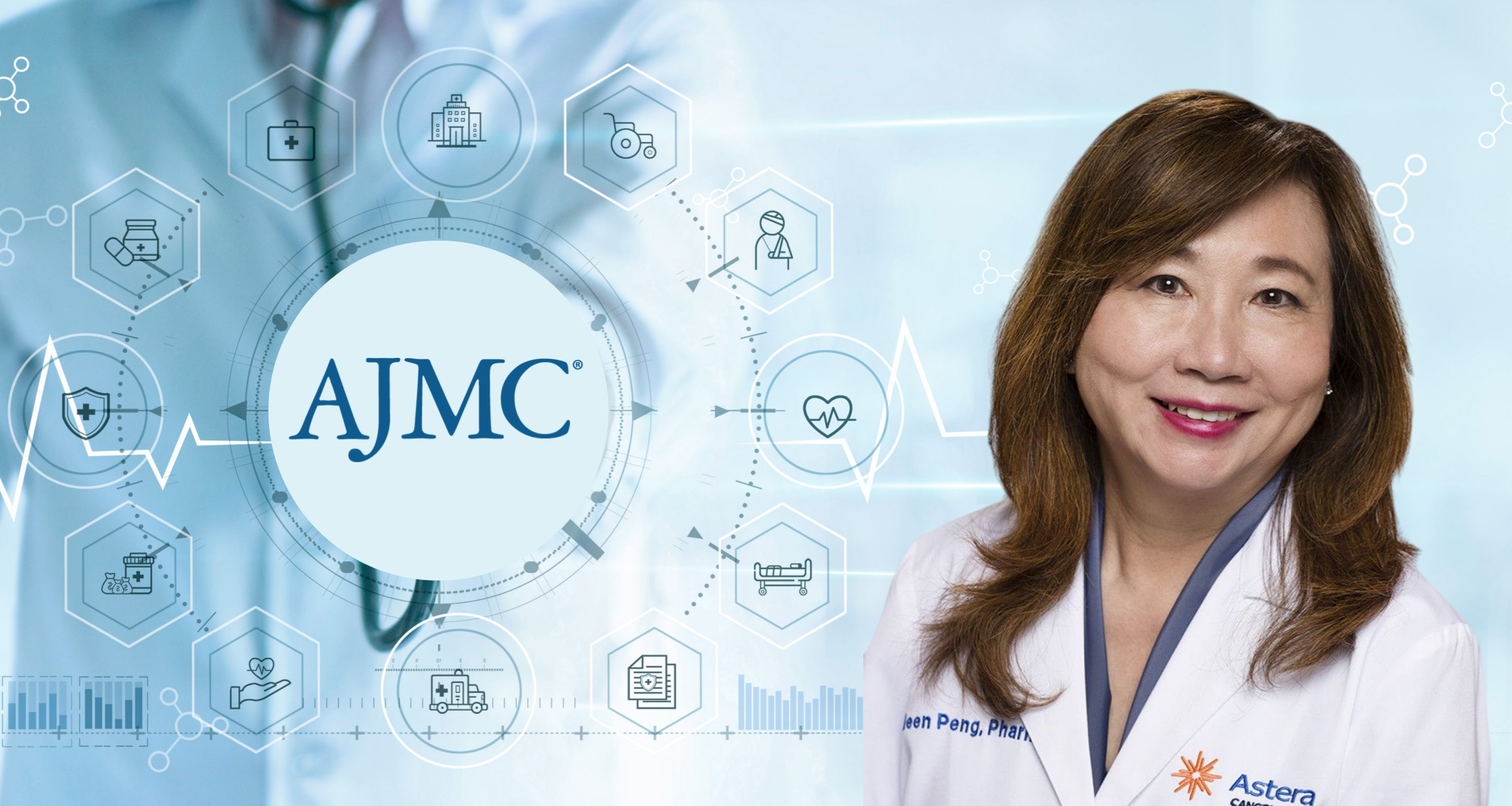 AJMC Q&A with Eileen Peng, PharmD | Background image credit: ipopba - stock.adobe.com