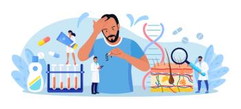 Physician diagnoses hair loss, alopecia | Image Credit: buravleva_stock - stock.adobe.com