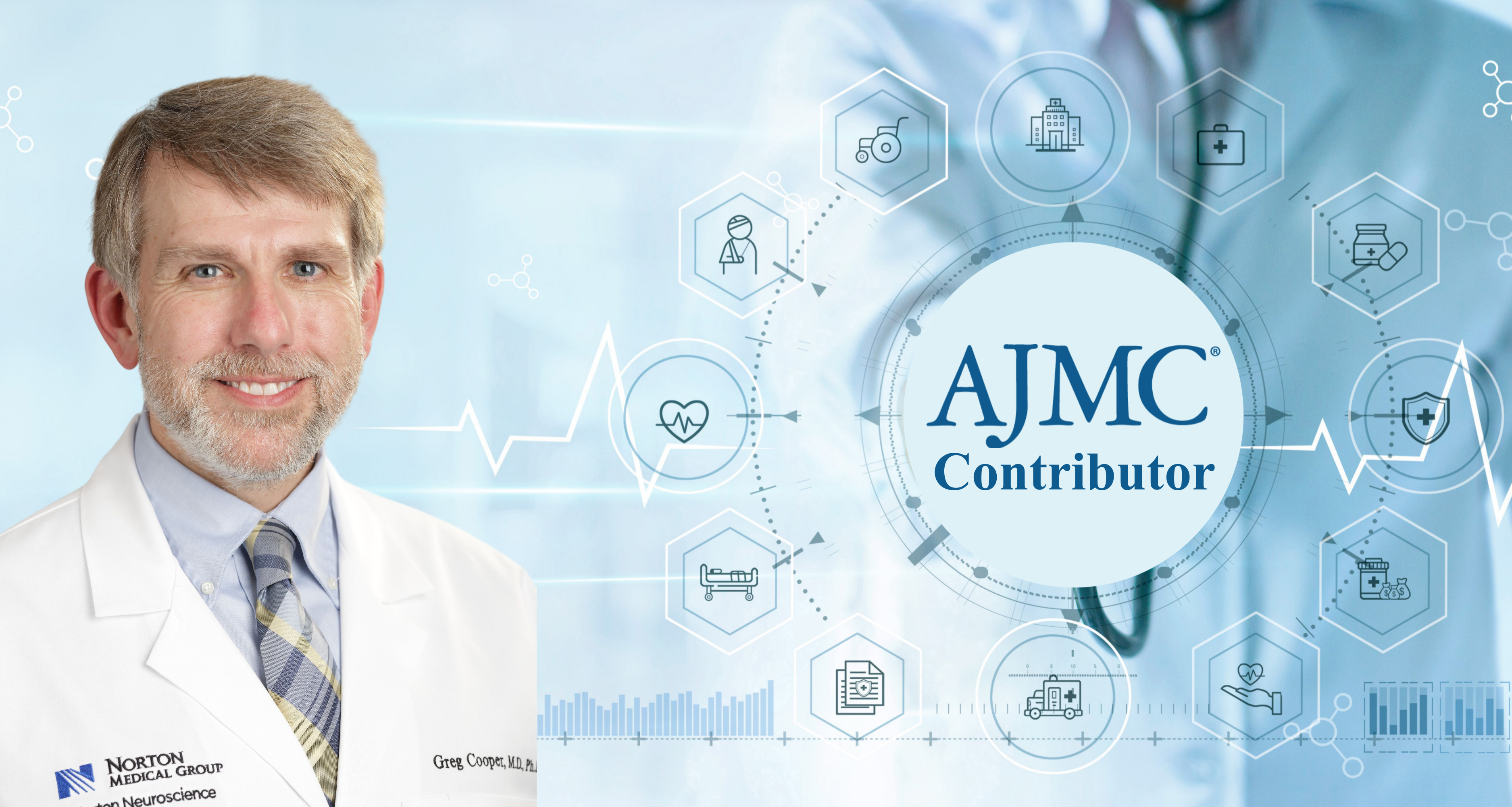 Gary Cooper, MD, PhD, on an image with AJMC contributor