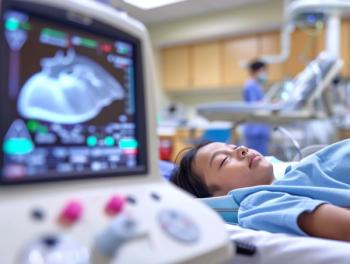 pediatrician performing an echocardiogram on a young patient to check for heart involvement | Image credit: Oskar Reschke - stock.adobe.com