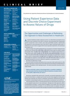 Using Patient Experience Data and Discrete Choice Experiment to Assess Values of Drugs