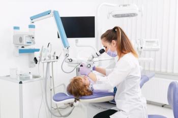Child at dentist