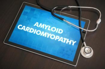 Tablet saying amyloid cardiomyopathy. | Image credit: ibreakstock – stock.adobe.com