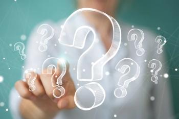 Person clicking on question marks.