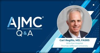Carl Regillo, MD, headshot on an AJMC branded background