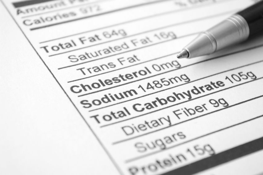 food nutrition label