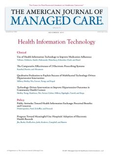 Special Issue: Health Information Technology - Guest Editors: Michael F. Furukawa, PhD; and Eric Poon, MD, MPH