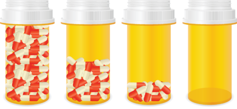 Pill bottle graphic