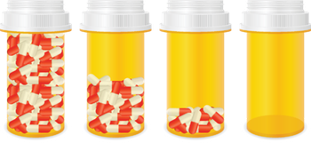 Pill bottle graphic