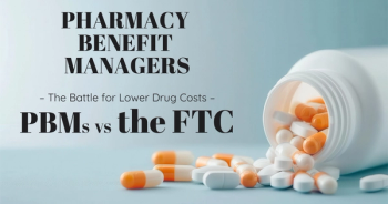 PBMs vs the FTC with pill bottle | Background image credit: chayantorn - stock.adobe.com