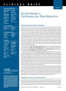 Unmet Needs in Cardiovascular Risk Reduction