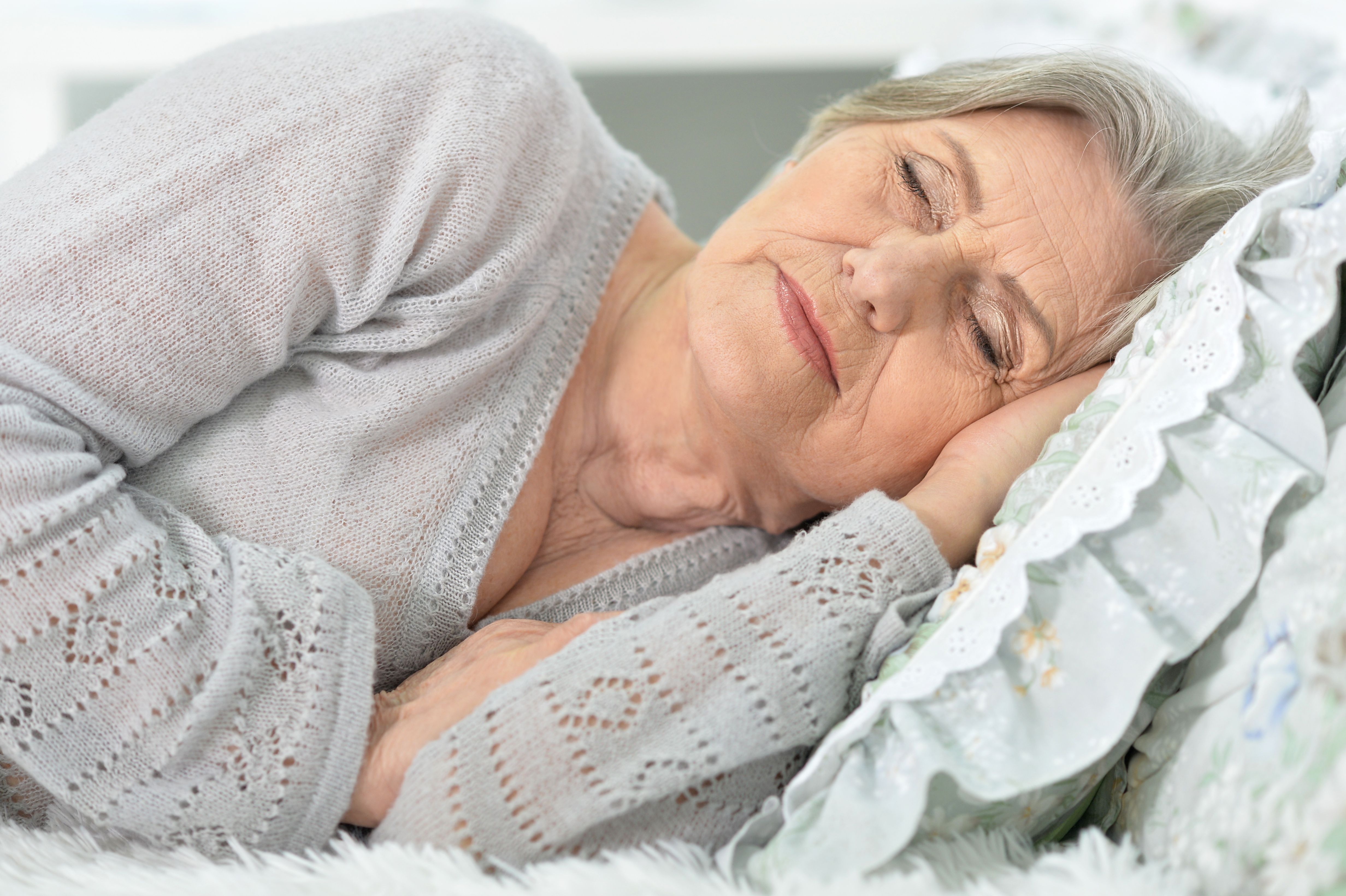 Older woman sleeping