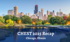 Chicago skyline with words "CHEST 2025 Recap Chicago, Illinois" | Image credit: SeanPavonePhoto - stock.adobe.com