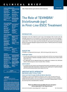 The Role of TEVIMBRA® (tislelizumab-jsgr) in First-Line ESCC Treatment